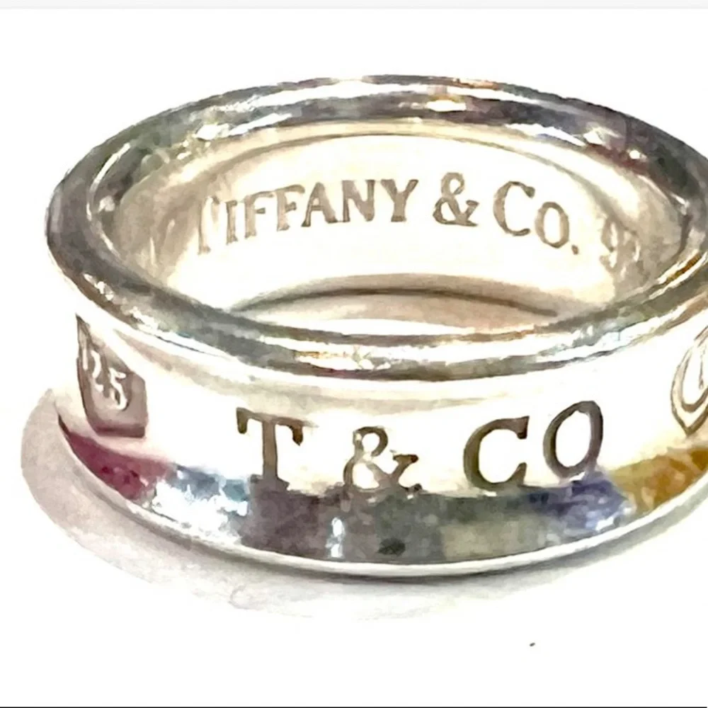 TIFFANY AND COMPANY 1837 STERLING SILVER BAND RING | SIZE 5 - Picture 6 of 12